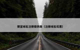 便宜域名注册提供商（注册域名优惠）