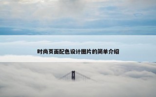时尚页面配色设计图片的简单介绍