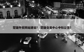 楚雄外贸网站建设？ 楚雄交易中心中标公告？