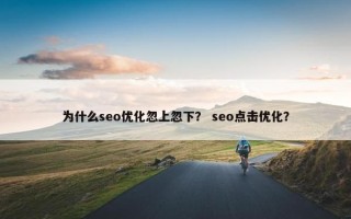为什么seo优化忽上忽下？ seo点击优化？