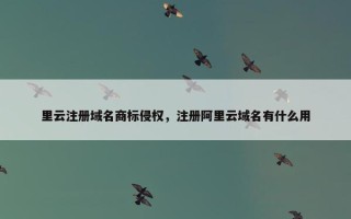 里云注册域名商标侵权，注册阿里云域名有什么用