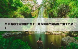 外贸有哪个网站推广加工（外贸有哪个网站推广加工产品）