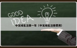 中文域名注册一年（中文域名注册费用）