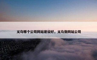 义乌哪个公司网站建设好，义乌做网站公司
