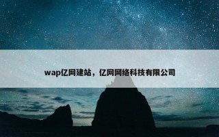wap亿网建站，亿网网络科技有限公司