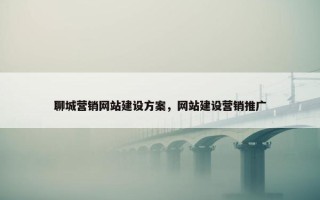 聊城营销网站建设方案，网站建设营销推广