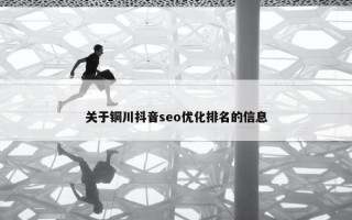 关于铜川抖音seo优化排名的信息