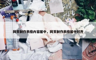网页制作表格内容居中，网页制作表格居中对齐