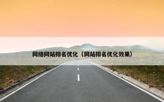网络网站排名优化（网站排名优化效果）