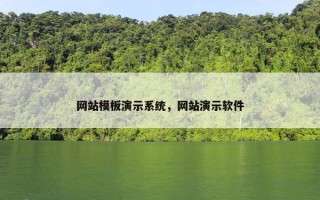 网站模板演示系统，网站演示软件