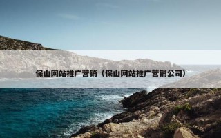 保山网站推广营销（保山网站推广营销公司）