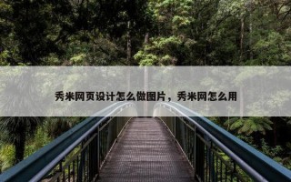 秀米网页设计怎么做图片，秀米网怎么用
