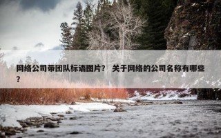 网络公司带团队标语图片？ 关于网络的公司名称有哪些？