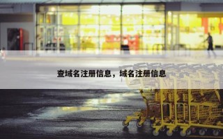 查域名注册信息，域名注册信息