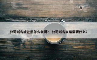 公司域名被注册怎么拿回？ 公司域名申请需要什么？