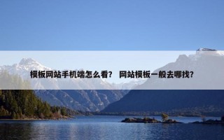 模板网站手机端怎么看？ 网站模板一般去哪找？