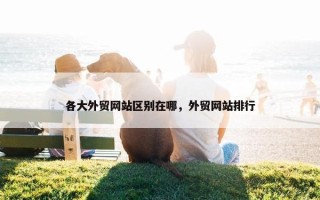 各大外贸网站区别在哪，外贸网站排行