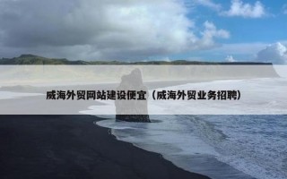 威海外贸网站建设便宜（威海外贸业务招聘）