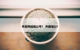 外贸网站端口号？ 外国端口？