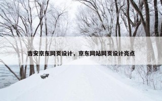 吉安京东网页设计，京东网站网页设计亮点