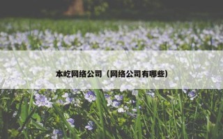 本屹网络公司（网络公司有哪些）