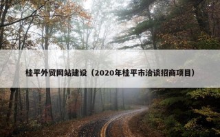 桂平外贸网站建设（2020年桂平市洽谈招商项目）
