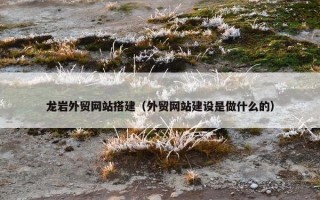 龙岩外贸网站搭建（外贸网站建设是做什么的）