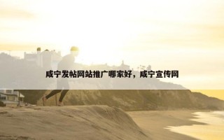 咸宁发帖网站推广哪家好，咸宁宣传网