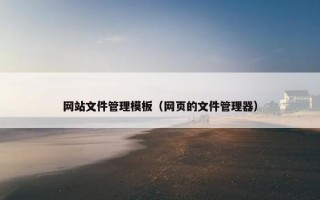 网站文件管理模板（网页的文件管理器）