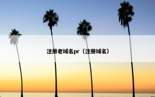 注册老域名pr（注册域名）