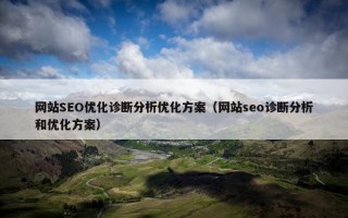 网站SEO优化诊断分析优化方案（网站seo诊断分析和优化方案）