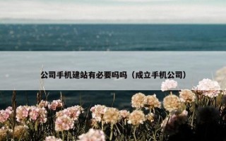 公司手机建站有必要吗吗（成立手机公司）