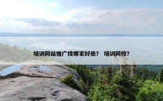 培训网站推广找哪家好些？ 培训网校？