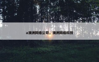 a澳洲网络公司，澳洲网络科技