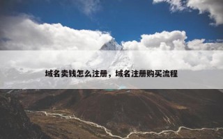 域名卖钱怎么注册，域名注册购买流程