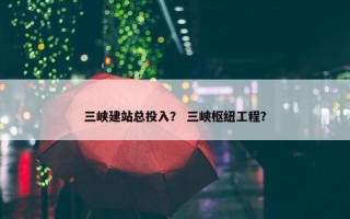 三峡建站总投入？ 三峡枢纽工程？