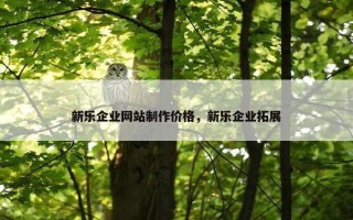 新乐企业网站制作价格，新乐企业拓展