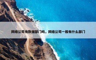 网络公司有数据部门吗，网络公司一般有什么部门