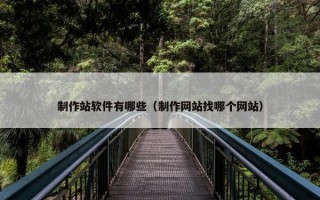 制作站软件有哪些（制作网站找哪个网站）