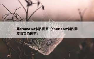 用frameset制作网页（frameset制作网页首页的例子）