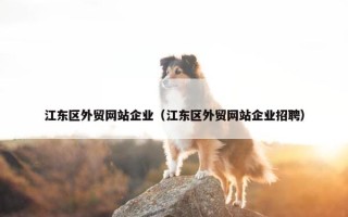 江东区外贸网站企业（江东区外贸网站企业招聘）