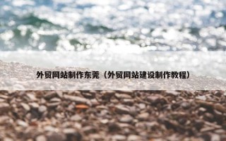 外贸网站制作东莞（外贸网站建设制作教程）