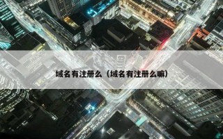域名有注册么（域名有注册么嘛）