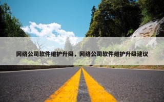 网络公司软件维护升级，网络公司软件维护升级建议