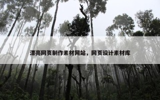 漂亮网页制作素材网站，网页设计素材库
