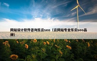 网站设计软件咨询乐云seo（云网站专业乐云seo品牌）