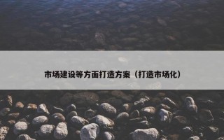 市场建设等方面打造方案（打造市场化）