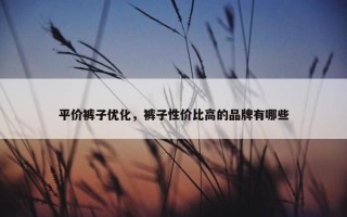 平价裤子优化，裤子性价比高的品牌有哪些