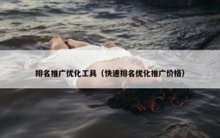 排名推广优化工具（快速排名优化推广价格）