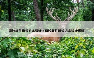 网校软件建设方案设计（网校软件建设方案设计模板）